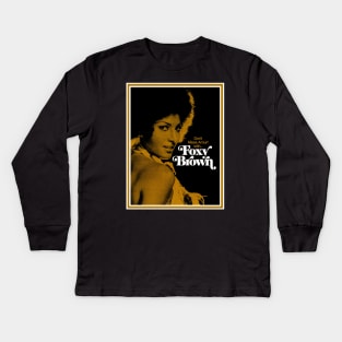 Foxy Brown Kids Long Sleeve T-Shirt